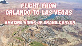 ORLANDO TO LAS VEGAS - FLIGHT EXPERIENCE WITH FRONTIER AIRLINES  AMAZING VIEWS OF GRAND CANYON