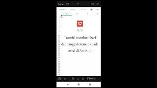 Tutorial membuat hari dan tanggal otomatis pada excel di Android