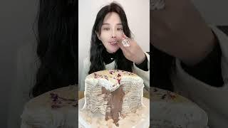 mukbang Sweet ASMR  "Only Cream" Cake eating SATISFYING Eating Show