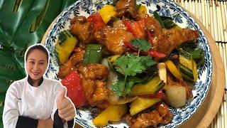 SWEET AND SOUR CHICKEN RECIPE THAI STYLE •TASTY• EASY • ThaiChef Food