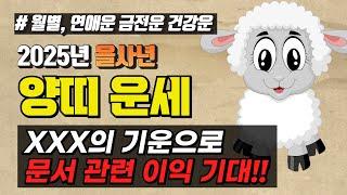 [신년운세] 2025년 양띠 연애운 금전운 건강운 문서운 월별 운세