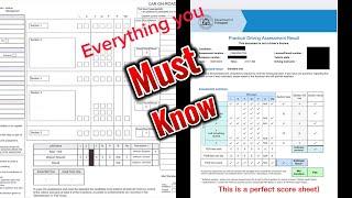 Actual Driving TEST SCORE SHEET used by WA Department of Transport. Great TIPS #drivingtest