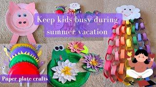 Paper craft ideas to keep kids busy/ Summer camp activity ideas/ Easy paper plate craft ideas