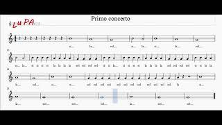 Primo concerto - Flauto dolce - Note - Spartito - Instrumental -  Musica - Karaoke