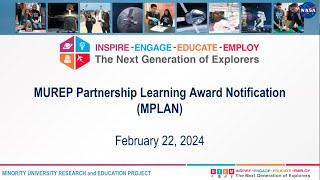 MPLAN 2024 Pre Proposal Webinar