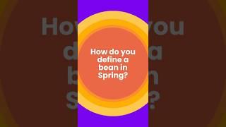 How to Define a Bean in Spring Boot  | @NoobCoder #shorts #java #springboot #beans #interviewprep