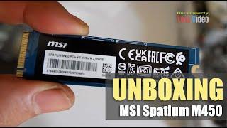 MSI Spatium M450 500GB unboxing & Installation