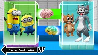 BRAIN EXCHANGE MINIONS vs TOM and JERRY in MINECRAFT ! WHAT'S INSIDE MINIONS - Animation Gameplay