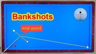 3Cushion billiards tutorial Daniel Sanchez system bankshot mid-point