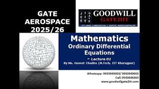 GATE Aerospace Engineering 2025/2026- Mathematics Lecture 01 GATE Aerospace lectures and Videos