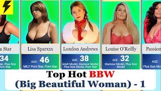 Top Best BBW (Big Beautiful Women) Love Stars and Models in the World and Their Countries