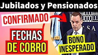 URGENTE FECHAS DE PAGO CONFIRMADAS +BONO +AUMENTO | JUBILADOS Y PNC DE ANSES