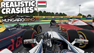 REALISTIC F1 CRASHES HUNGARORING!