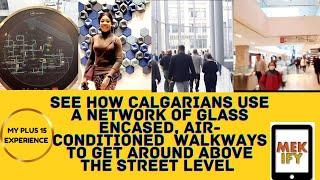 DOWNTOWN CALGARY SKYWALK DURING EXTREME COLD WEATHER | CALGARY PLUS 15 SKYWALK NETWORK WALK THRU +15