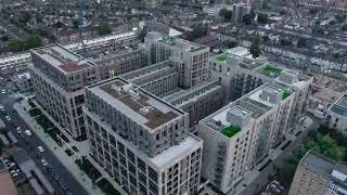 Aerial view of Upton Gardens, Green Street, Upton Park, Stratford, London, E13