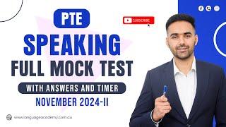 PTE Speaking Full Mock Test with Answers | November 2024-II | LA Language academy PTE NAATI IELTS