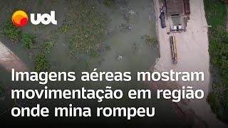 Maceió: Imagens de drone mostram movimentação em área onde mina rompeu