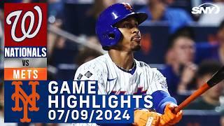 Mets vs Nationals (7/09/2024) | NY Mets Highlights | SNY