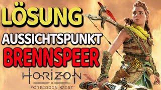 Horizon Forbidden West Aussichtspunkt Brennspeer Lösung Aussichtspunkt-Turm Walkthrough deutsch 2