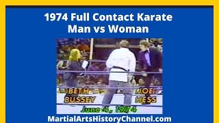 1974 Wide World of Sports Full Contact Karate Man vs Woman. It doesn't end well.