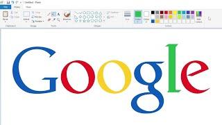 How to draw the Google logo using MS Paint | How to draw on your computer