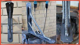 I make an Industrial Style Shelf Bracket - MIG Welding Project using Rebar.