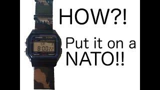 HOW TO PUT THE CASIO F91-W ON A NATO?! TUTORIAL: HOW TO CHANGE STRAP