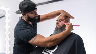 How to shape and trim a long beard | Biker beard transformation