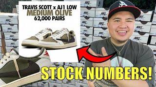 STOCK NUMBERS! SHOCK DROP SOON! TRAVIS SCOTT JORDAN 1 LOW MEDIUM OLIVE!