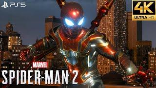 Marvel's Spider-Man 2 PS5 - Iron Spider Suit Free Roam Gameplay (4K 60FPS)