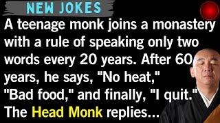 New jokes: Monk’s 60-Year Journey to His Final Two Words!!!. | Old man Jokes 