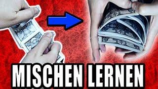 RIFFLE SHUFFLE + BRIDGE - KARTEN MISCHEN LERNEN FÜR TRICKS - #2 Zauberei-Basics