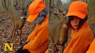 Magical Encounter Between Hunters and Deer