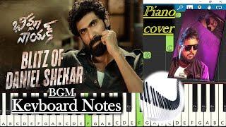 BheemlaNayak - Blitz of Daniel Shekar BGM Keyboard Notes | RanaDaggubati | PawanKalyan |ThamanS