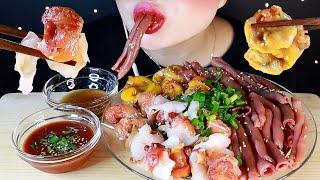 ASMR  쫄깃쫄깃 개불, 촛대고동회, 멍게회  MUKBANG EATING SOUNDS