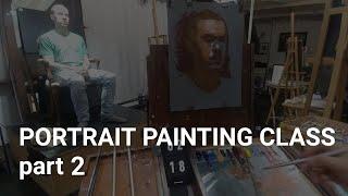 PORTRAIT PAINTING FROM LIFE | CLASS DEMO | part 2