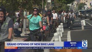 New protected bike lanes official open in Hollywood