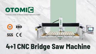 Economical 4+1 CNC Bridge Saw 4 Axis Bridge Cutting Machine for Carving Granite & Marble