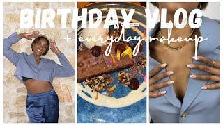 24th BIRTHDAY VLOG + Everyday Minimal Glowy Makeup Routine | Tomar Thomas