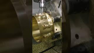 CNC machining of integrated brass drum#cncturning #cncmachining #cnc #cncmachine #turning #machining