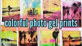 Beautiful photo prints using a gelli plate | Laser photo transfer technique
