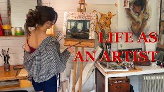 A realistic week working on an oil painting - an Art Vlog 