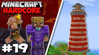 I Built A HUGE LIGHTHOUSE & Fighting A Bastion! - Minecraft 1.18 Hardcore (#19)