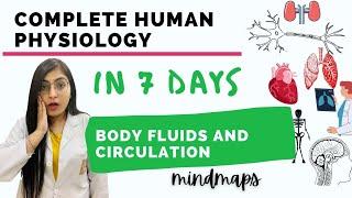 Human Physiology in 7 days with mind maps | Body fluids and Circulation | Ishita Khurana