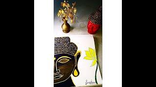 Half Face Budha Painting | Revankar Prforming Arts | Sanjhana  & Meghana Revankar