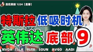 股票|美股|美股分析|特斯拉该低吸了？英伟达底部9？#NVDA#TSLA #PLTR #SOUN #AVGO#AAOI