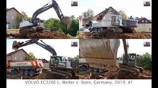 VOLVO EC220E Bagger / Excavator & Tipper Trailer Trucks, Weiler zum Stein, Germany, 2019.