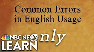 Common Errors in English: Only