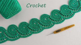 Очень КРАСИВОЕ ленточное КРУЖЕВО вязание крючком МК  Beautiful and very easy to crochet LACE