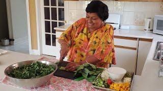 EPISODE FIVE Calaloo *Vegetarian* (Trinidad Sunday Lunch Series) - Mom's Trini Cooking